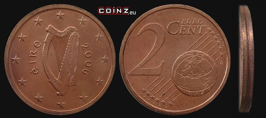 2 euro centy od 2002 - monety Irlandii