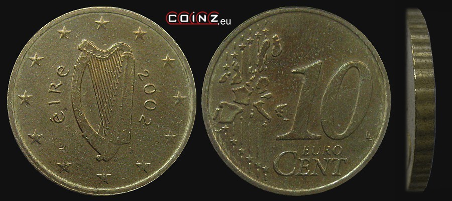 10 euro centów 2002-2006 - monety Irlandii