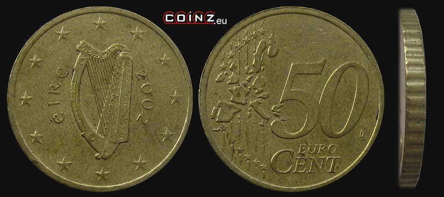 50 euro centów 2002-2006 - monety Irlandii