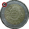 2 euro 2012 - 10 Lat Euro w Obiegu - monety Irlandii