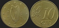 Monety Irlandii - 10 euro centów od 2007