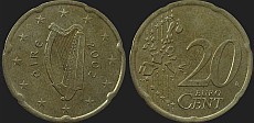 Monety Irlandii - 20 euro centów 2002-2006