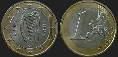 Monety Irlandii - 1 euro od 2007