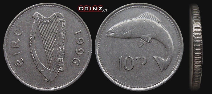 10 pensów 1993-2000 - monety Irlandii