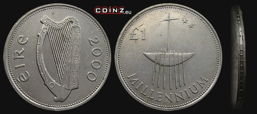 1 funt 2000 - Funt Milenijny - monety Irlandii