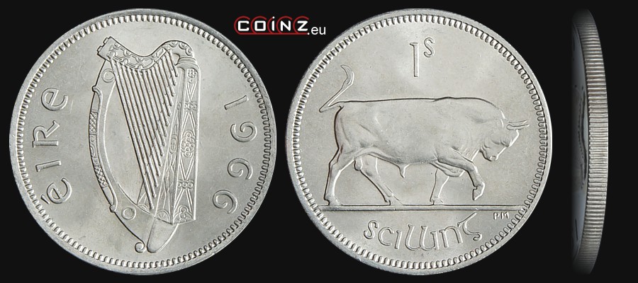 1 szyling 1951-1968 - monety Irlandii