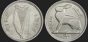 Monety Irlandii - 3 pensy 1942-1968