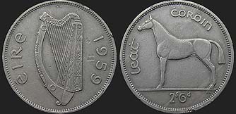 Monety Irlandii - pół 1/2 korony 1951-1967