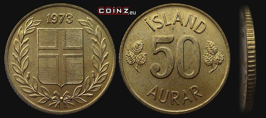 50 aurar 1969-1974 - monety Islandii