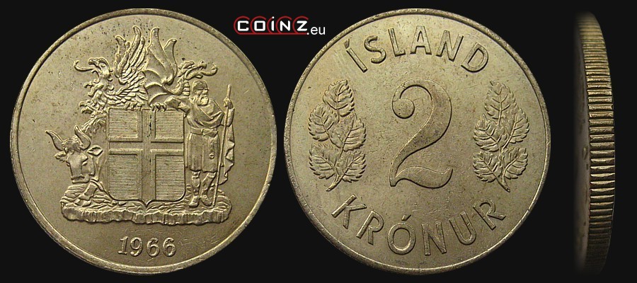 2 korony 1958-1966 - monety Islandii