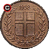 1 eyrir 1946-1966 - układ awersu do rewersu