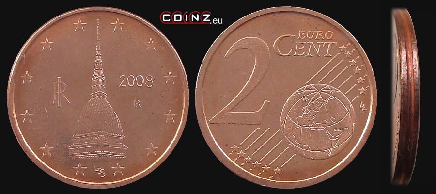 2 euro centy od 2002 - monety Włoch