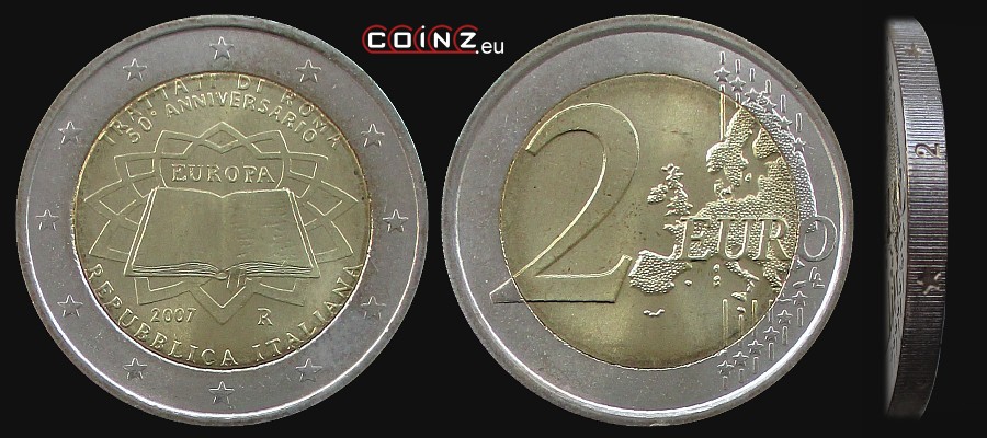 2 euro 2007 - 50 Rocznica Traktatów Rzymskich - monety Włoch