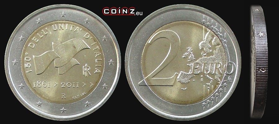 2 euro 2011 Zjednoczenie Włoch - monety Włoch