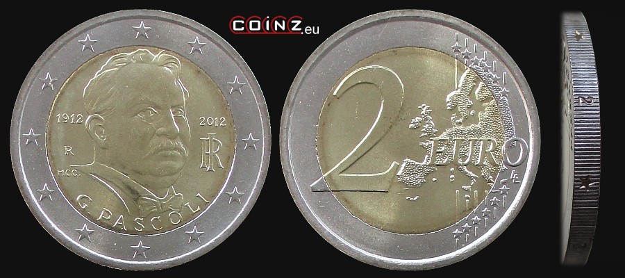 2 euro 2012 Giovanni Pascoli - monety Włoch