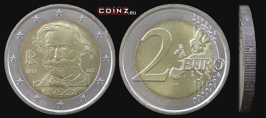 2 euro 2013 Giuseppe Verdi - monety Włoch