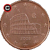5 euro centów od 2002 - układ awersu do rewersu
