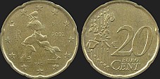 Monety Włoch - 20 euro centów 2002-2007