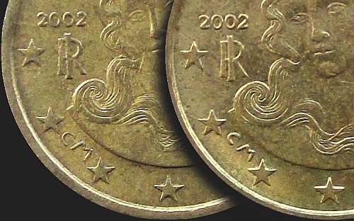 wariant włoskich 10 euro centów 2002