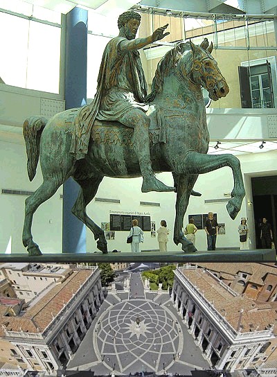 Pomnik konny Marka Aureliusza i Plac na Kapitolu