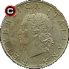 20 lirów 1957-2001 - układ awersu do rewersu
