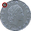 50 lirów 1990-1995 - układ awersu do rewersu