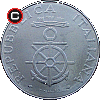 100 lirów 1981 Akademia Marynarki Wojennej w Livorno - układ awersu do rewersu