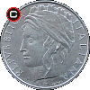 100 lirów 1993-2001 - układ awersu do rewersu