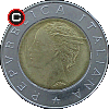 500 lirów 1982-2001 - układ awersu do rewersu
