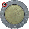 500 lirów 1993 Bank Włoch - układ awersu do rewersu