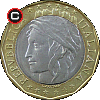 1000 lirów 1997-2001 - układ awersu do rewersu