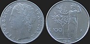 Monety Włoch - 100 lirów 1990-1992