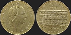 Monety Włoch - 200 lirów 1990 Rada Stanu - Sekcja IV