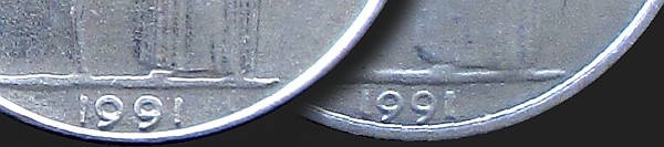 wariant 100 lirów 1991