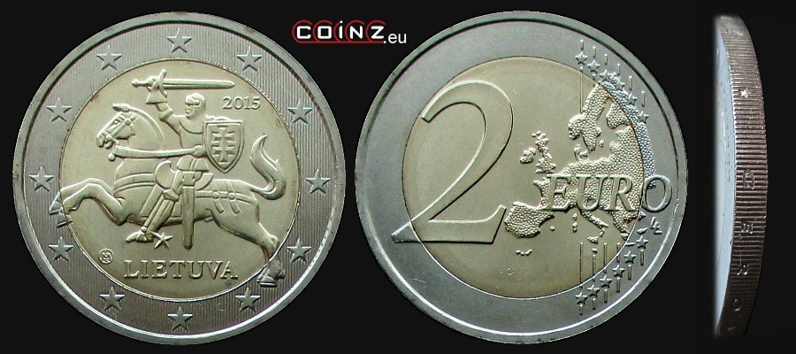2 euro od 2015 - monety Litwy