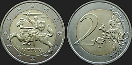 Lietuvos monetos - 2 eurai nuo 2015