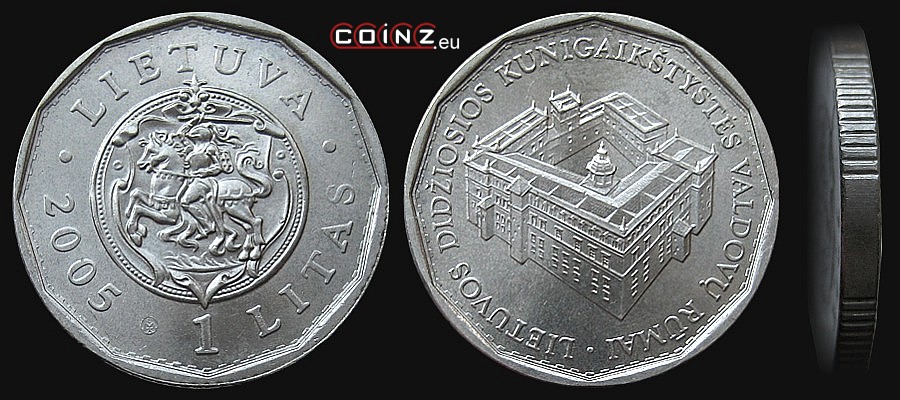 1 lit 2005 Pałac Władców - monety Litwy