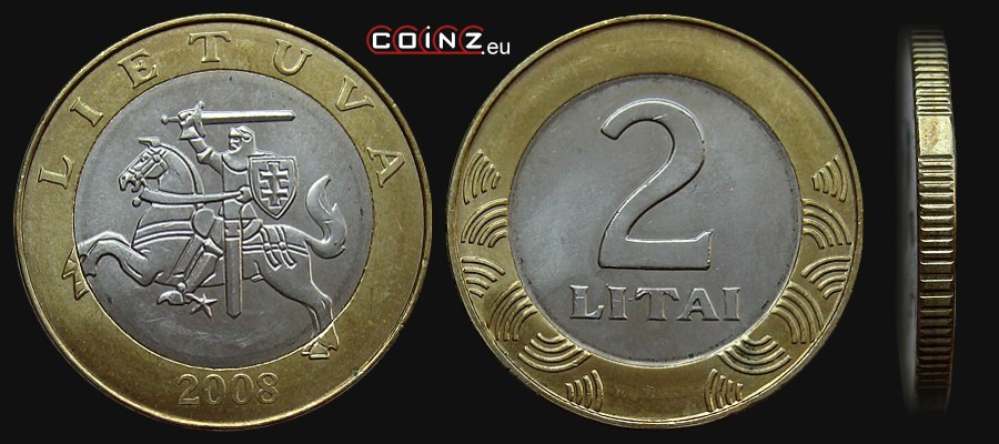 2 litai 1998-2010 - Lietuvos monetos