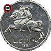 1 cent 1991 - monety litewskie