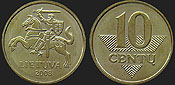 Monety Litwy - 10 centów 1998-2010