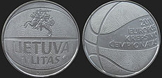 Monety Litwy - 1 lit 2011 Mistrzostwa Europy w Koszykówce 2011