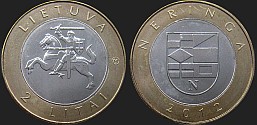 Lietuvos monetos - 2 litai 2012 - Neringos kurortas