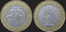 Monety Litwy - 2 lity 2013 - Dąb Stelmužė