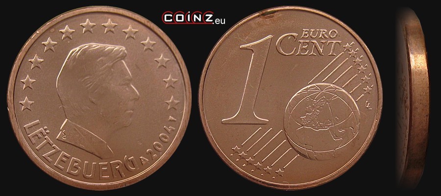 1 euro cent od 2002 - monety Luksemburga
