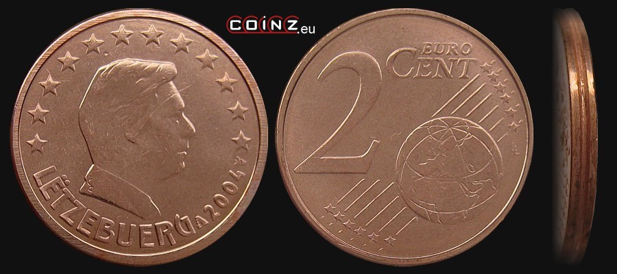 2 euro centy od 2002 - monety Luksemburga