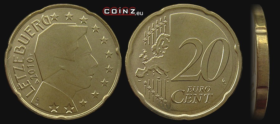 20 euro centów od 2007 - monety Luksemburga