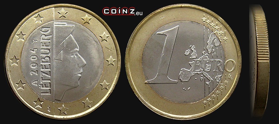 1 euro 2002-2006 - monety Luksemburga