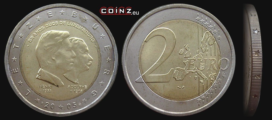 2 euro 2005 - 100 Rocznica Śmierci Księcia Adolfa - monety Luksemburga