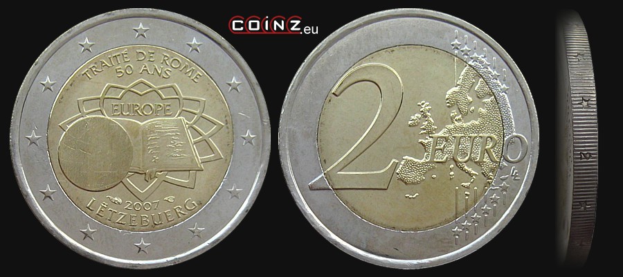 2 euro 2007 - 50 Rocznica Traktatów Rzymskich - monety Luksemburga