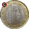 1 euro 2002-2006 - układ awersu do rewersu